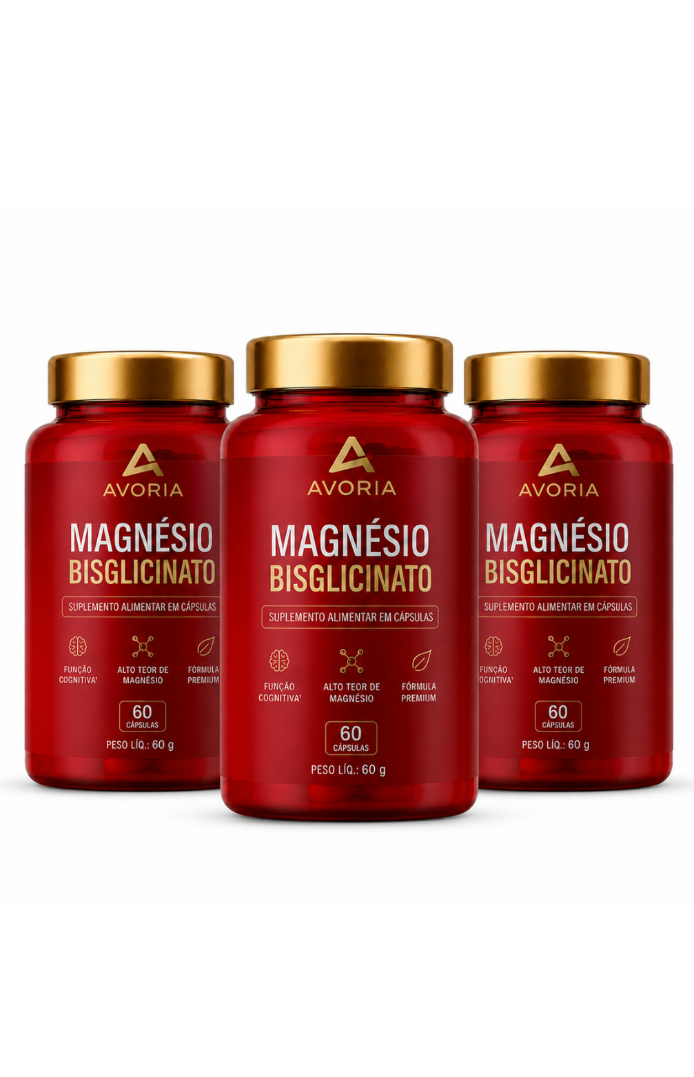 Magnésio Bisglicinato Avoria – 60 Cápsulas